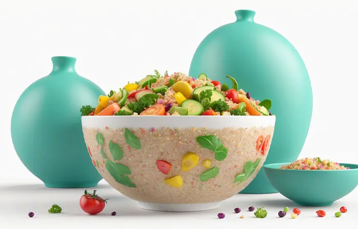 Healthy Breakfast Bowl 3D Design Illustration image
